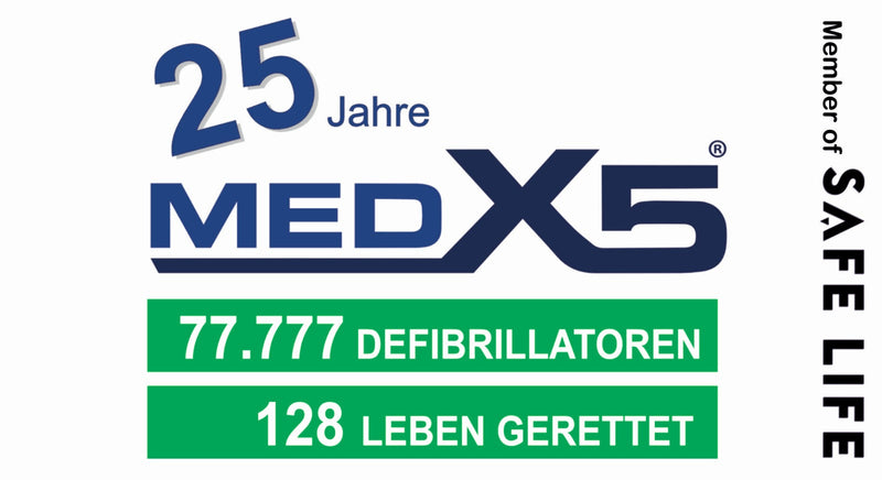 25 Jahre MedX5: Den 77.777sten Defibrillator gibt es gratis
