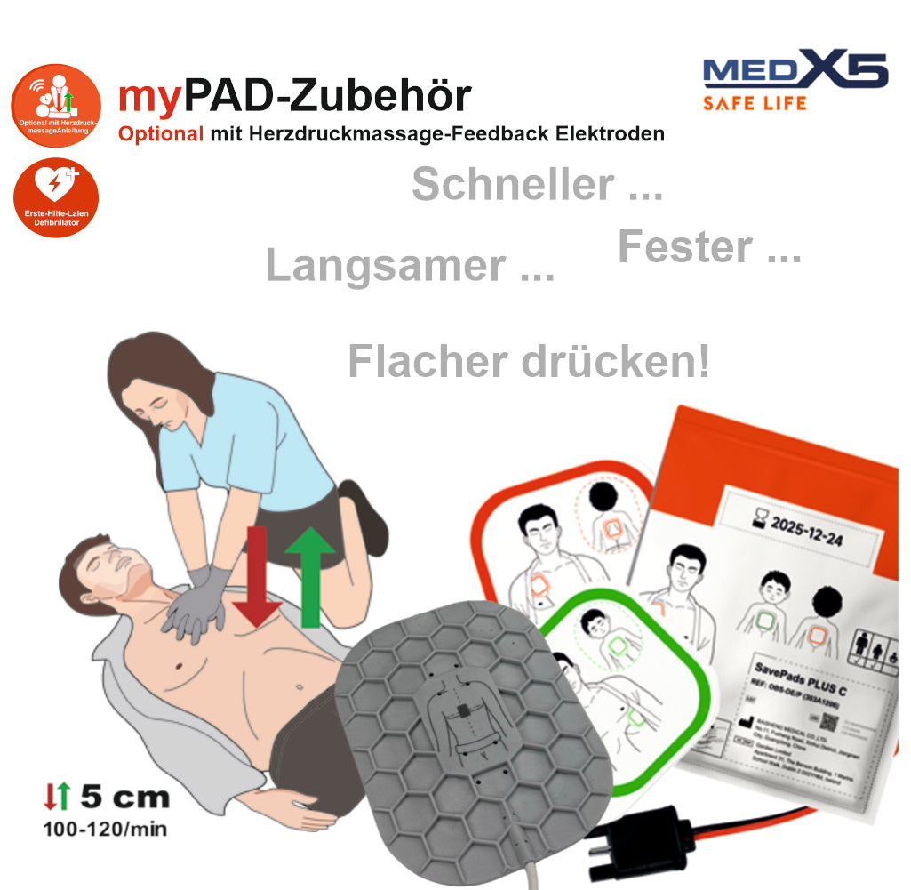 Metrax myPAD vollautomatischer AED | 8 Jahre Herstellergarantie*