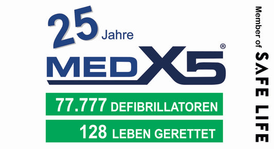 25 Jahre MedX5: Den 77.777sten Defibrillator gibt es gratis