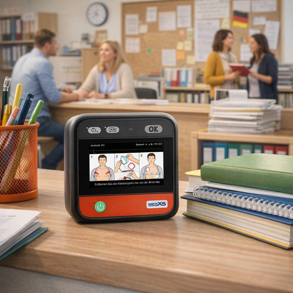 myPAD Defibrillator MedX5 Schule