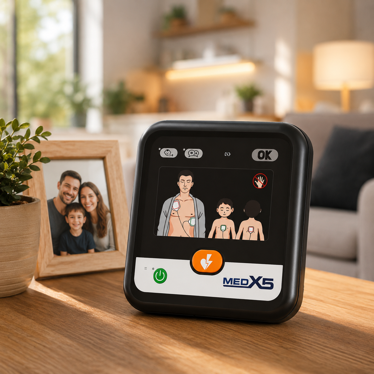 Heimdefibrillator AED Primedic myPAD