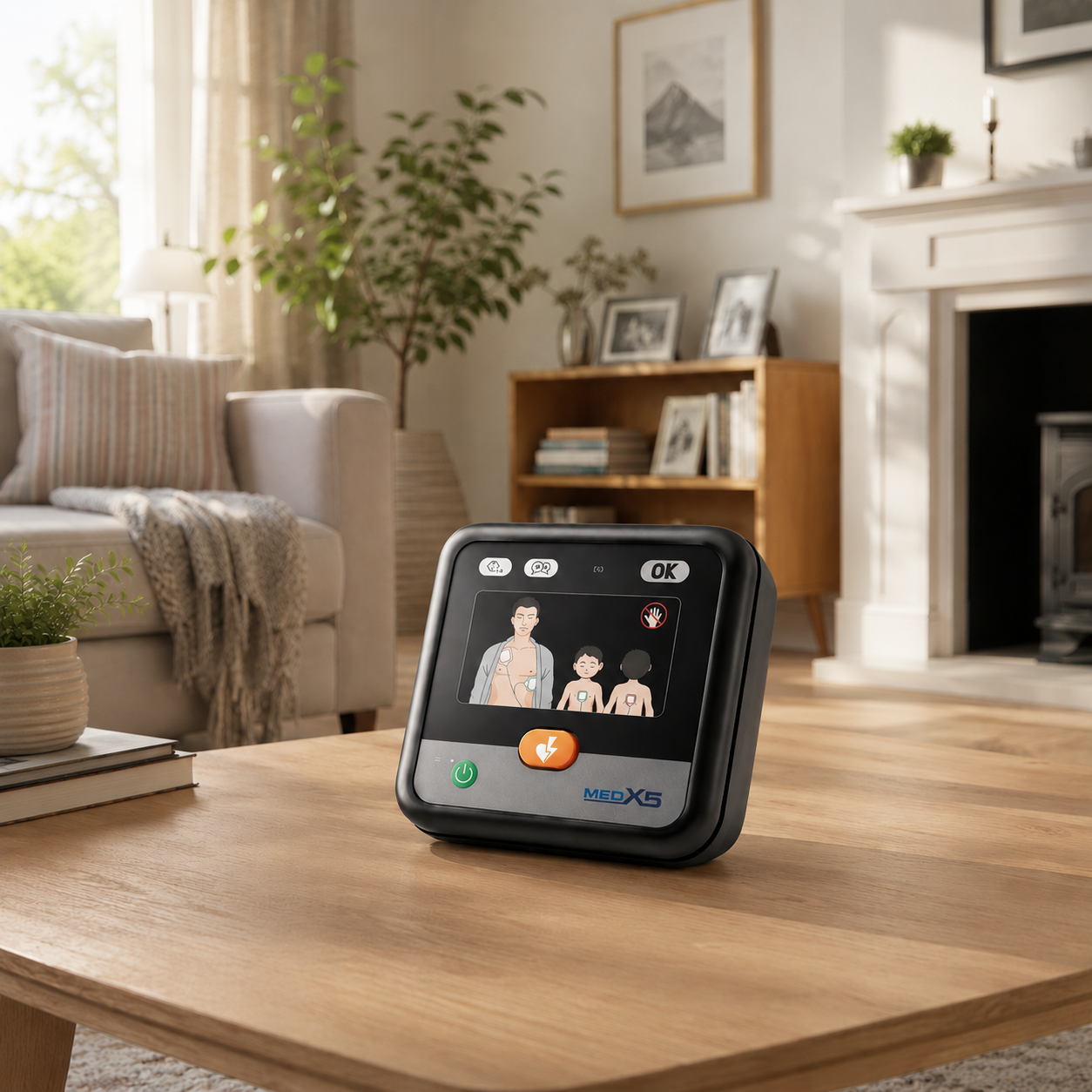 Heimdefibrillator AED Primedic myPAD