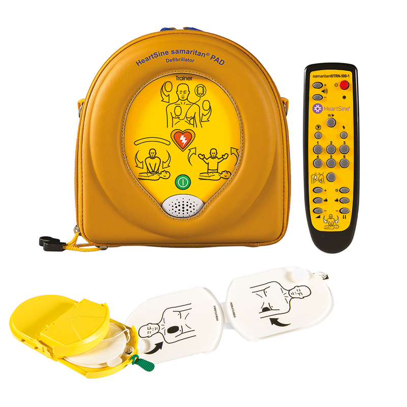 Professionelles AED-Defibrillator-Trainingsset: Übungspuppe, Trainings-AED