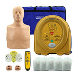 AED training set: HeartSine PAD 500P defibrillator + Practi-Man training dummy