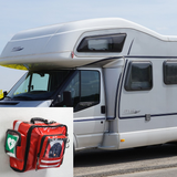 SAM defibrillator for travel and camping