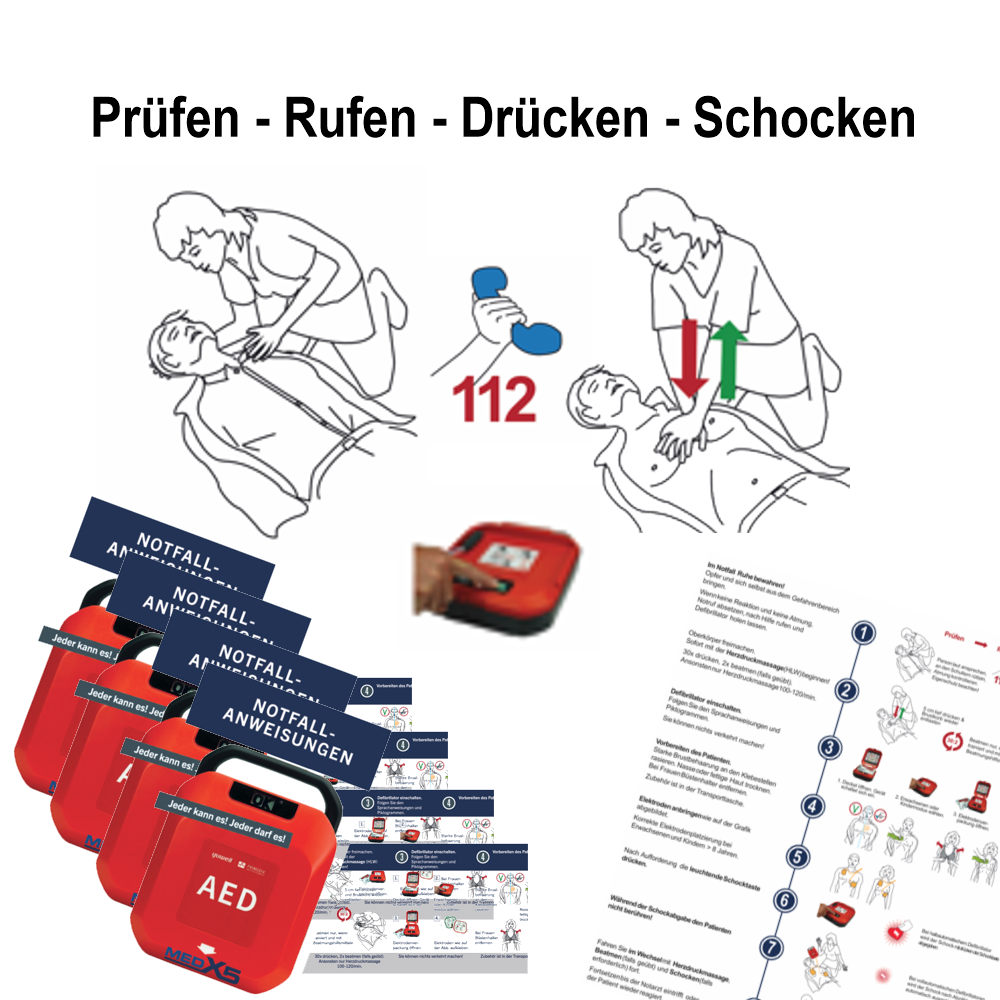 Lebensrettendes Infopaket für HeartSave AEDs