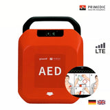HeartSave YA mit LCD-Bildschirm, automatische Schockabgabe, Fernüberwachung mit LTE-Modul und IoT-Lizenz, DE/EN