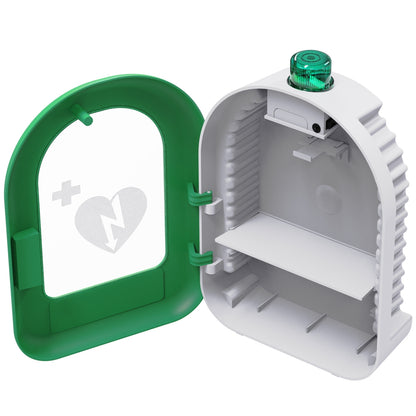 AED-Universal PVC Wandkasten für Innenbereich | Mit Türalarm