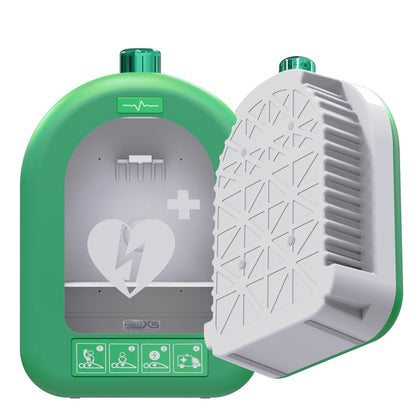 AED-Universal PVC Wandkasten für Innenbereich | Mit Türalarm