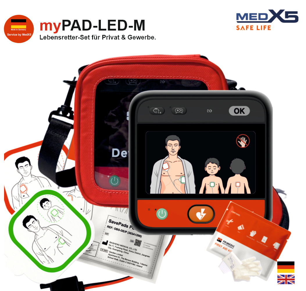 Metrax myPAD halbautomatischer AED | 8 Jahre Herstellergarantie*