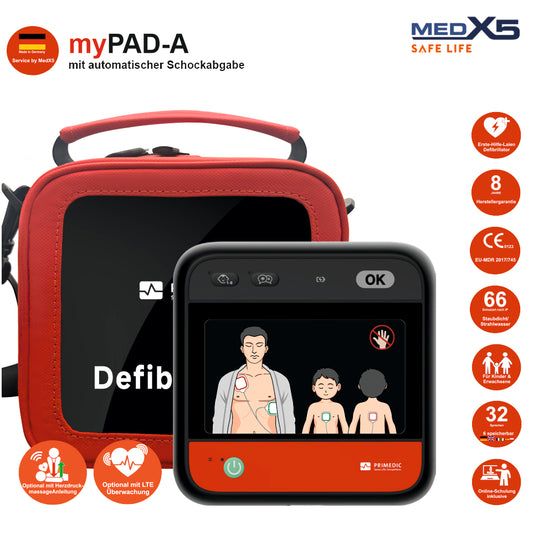 Metrax myPAD vollautomatischer AED | 8 Jahre Herstellergarantie*