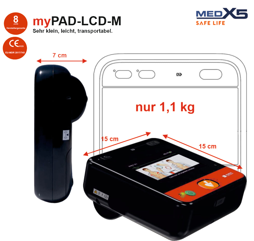 Metrax myPAD halbautomatischer AED | 8 Jahre Herstellergarantie*