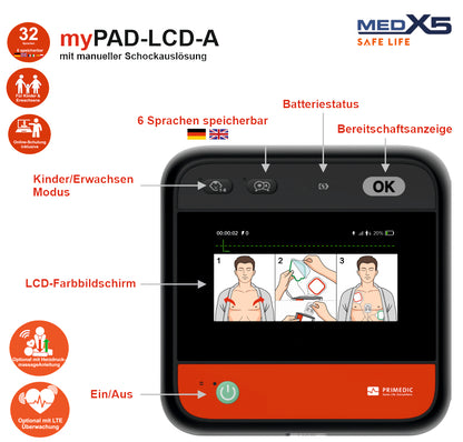 Metrax myPAD vollautomatischer AED | 8 Jahre Herstellergarantie*