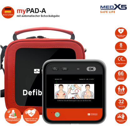 Metrax myPAD vollautomatischer AED | 8 Jahre Herstellergarantie*