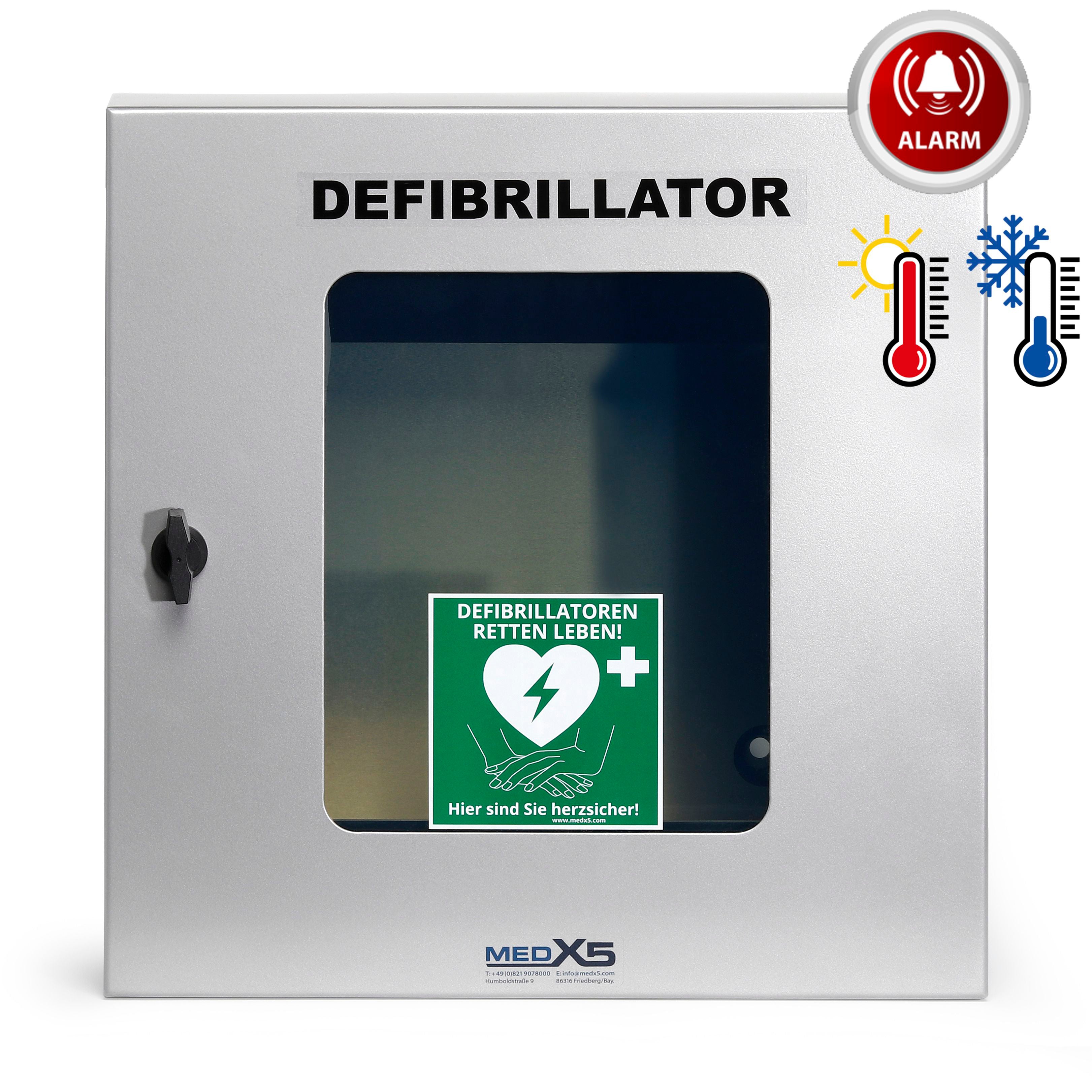 defibrillator aufbewahrung Universal Defibrillator (AED) Außenwandkasten
