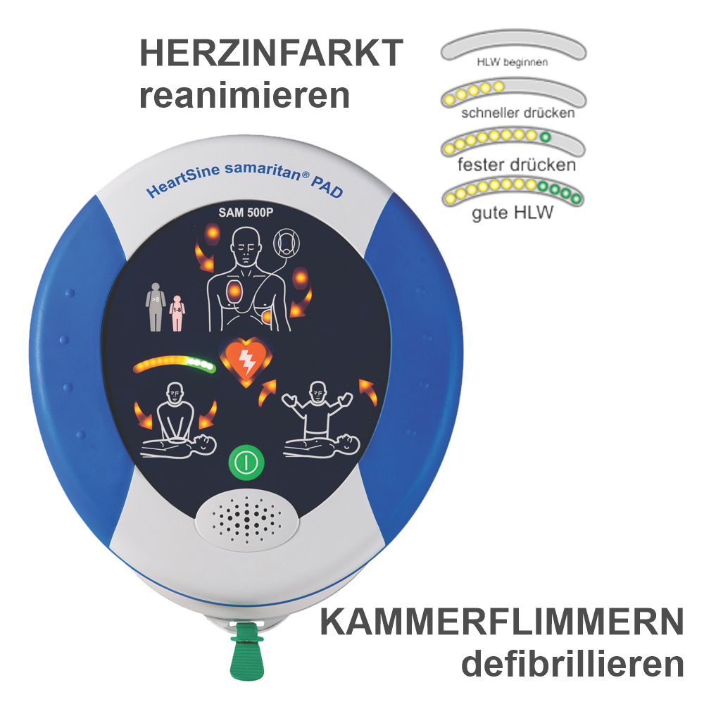 HeartSine samaritan PAD 500P Reanimations-Defibrillator DE