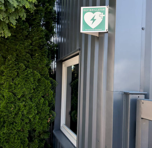 AED Standort-Winkelschild | Reflektierend (20 x 20 cm)