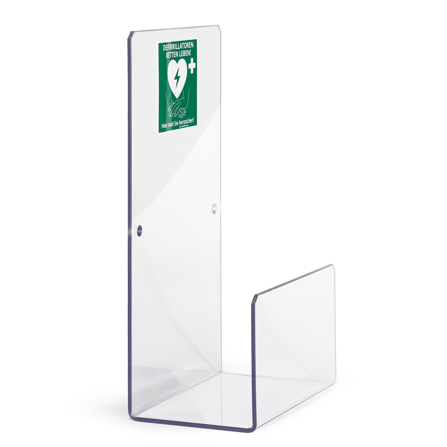 AED-Acrylglas-Wandhalterung Gr. L für Innenbereich | Für HeartSave Y/YA