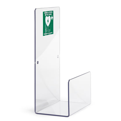 AED-Acrylglas-Wandhalterung Gr. L für Innenbereich | Für HeartSave Y/YA