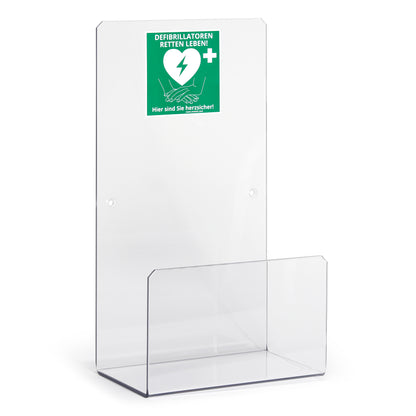 AED-Acrylglas-Wandhalterung Gr. L für Innenbereich | Für HeartSave Y/YA