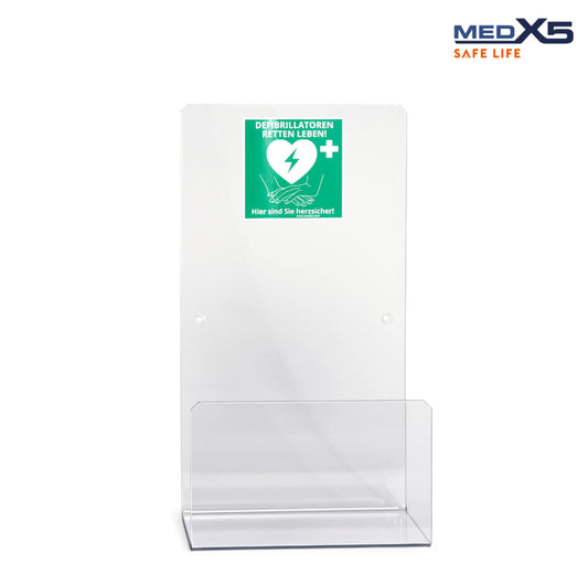 AED-Acrylglas-Wandhalterung Gr. L für Innenbereich | Für HeartSave Y/YA