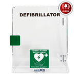 Defibrillator acrylic glass wall box with alarm