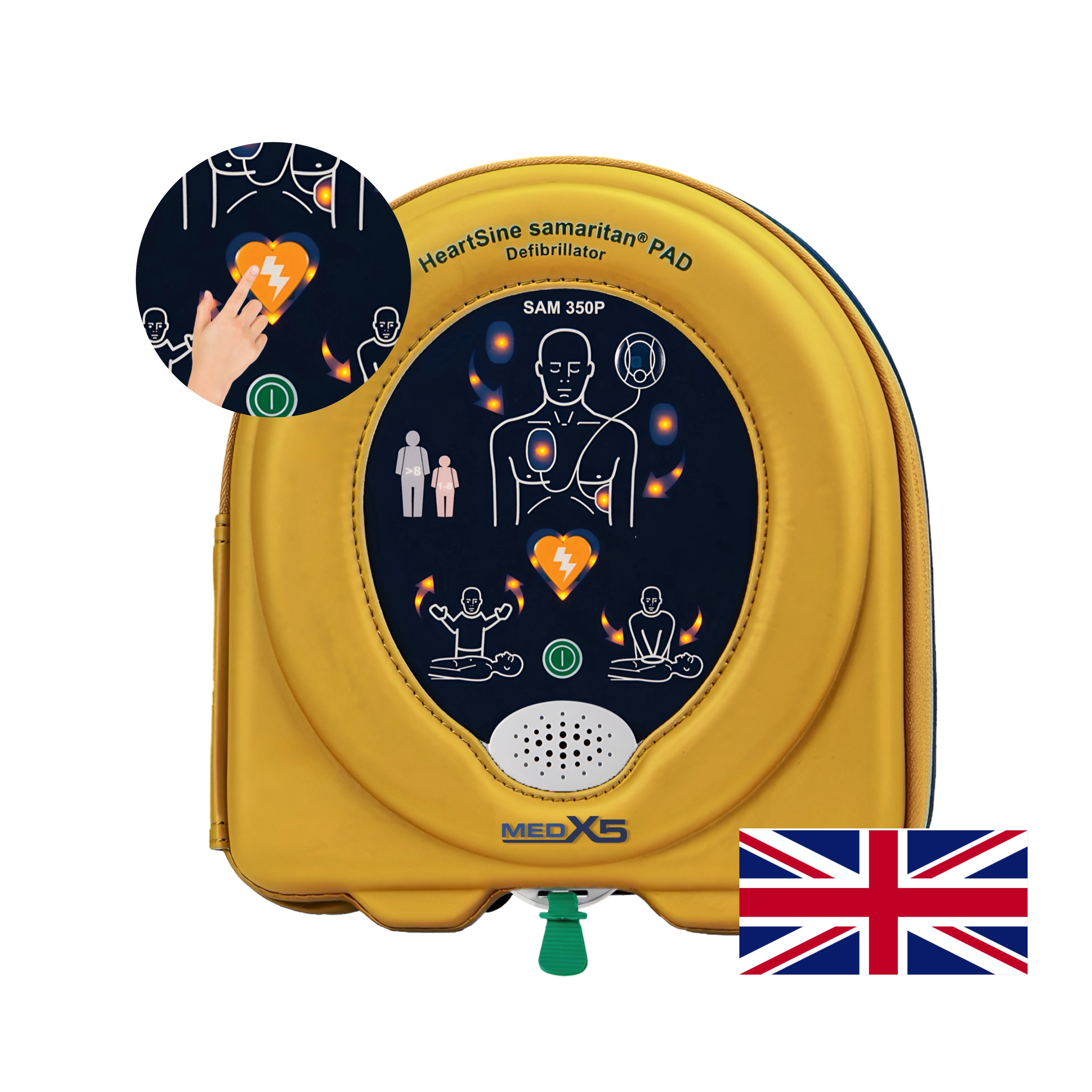 HeartSine SAM 350P manual defibrillator, EN