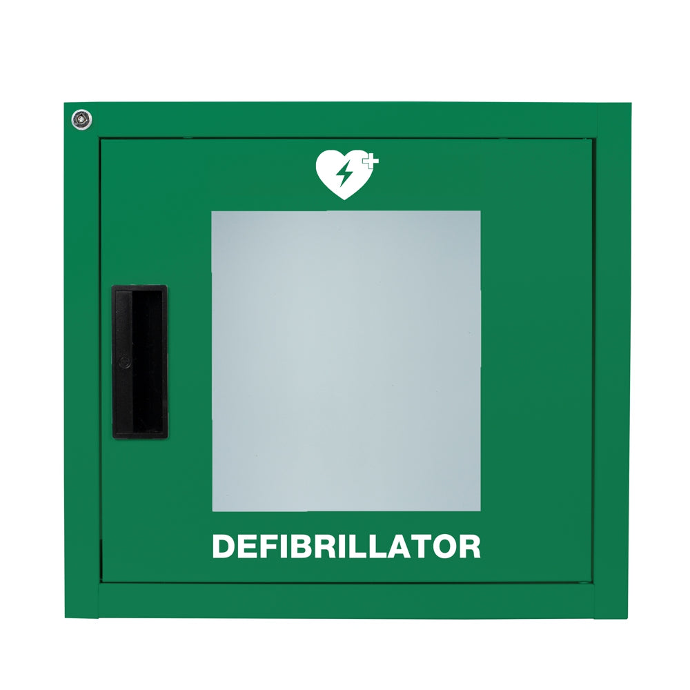 Universal Defibrillator (AED) Metallwandkasten für Innen, mit Alarm, grün