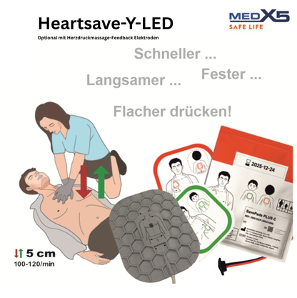 Primedic HeartSave Y Halbautomat AED | 8 Jahre Garantie