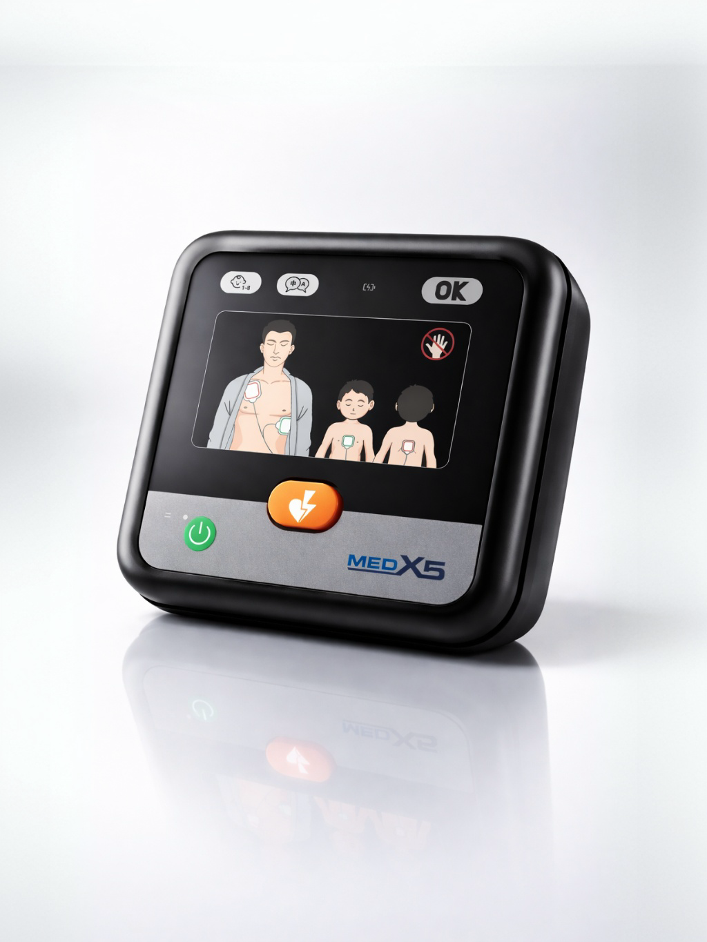 1-59817 -myPAD Heimdefibrillator für zu Hause LED halbautomatisch