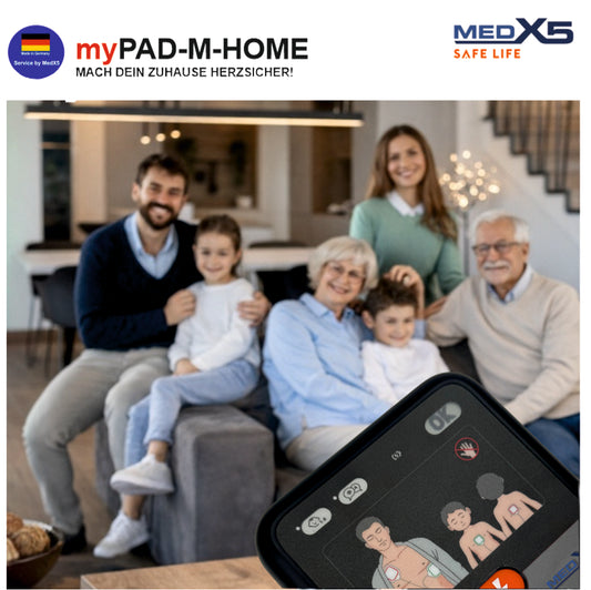 1-59817 -myPAD Heimdefibrillator für zu Hause LED manuell Familie