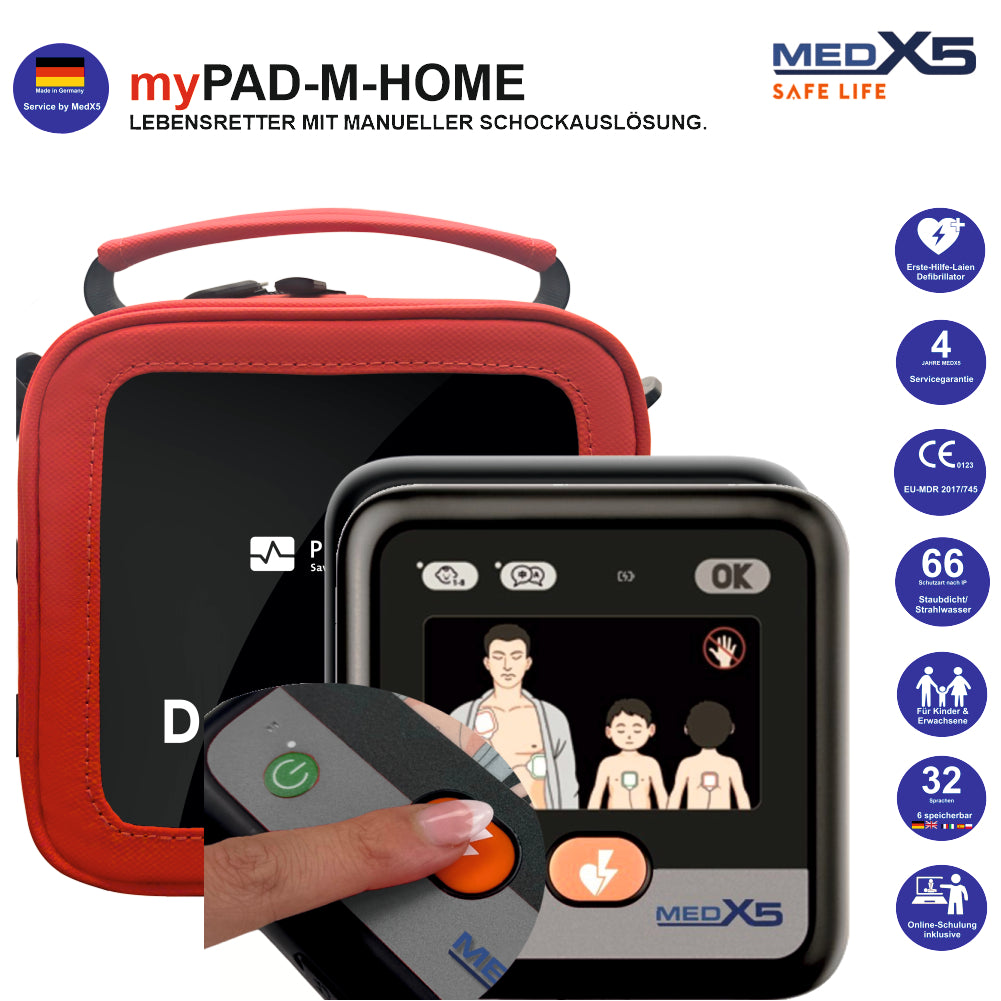 1-59817 -myPAD Heimdefibrillator für zu Hause LED manuell Icons
