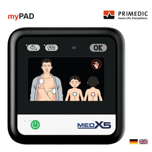 Metrax myPAD-A mit LED-Grafik, automatische Schockabgabe, DE-EN
