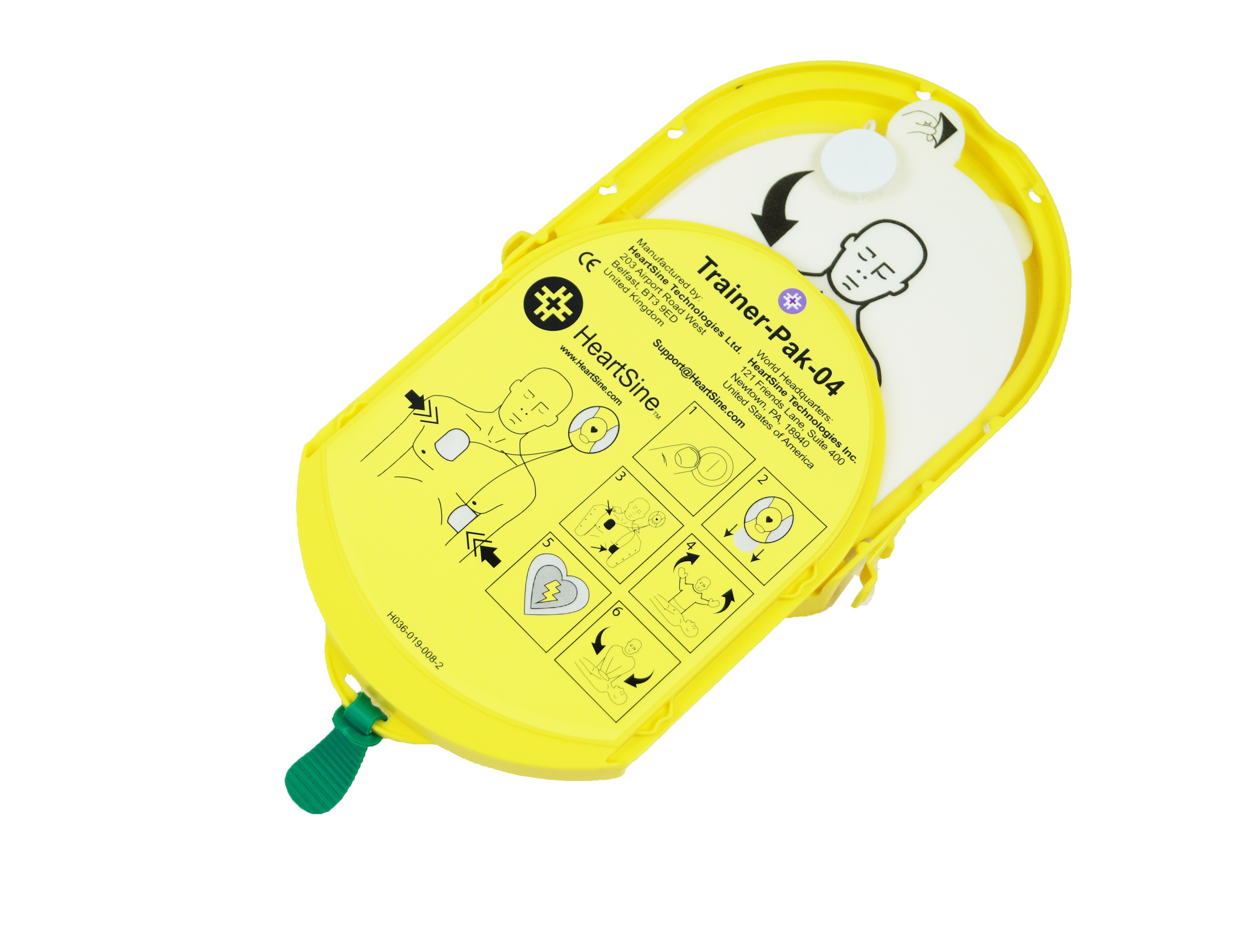 Replacement cassette for training electrodes with roll-up mechanism