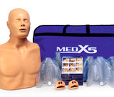 2-in-1 resuscitation training manikin for adults and adolescents, male