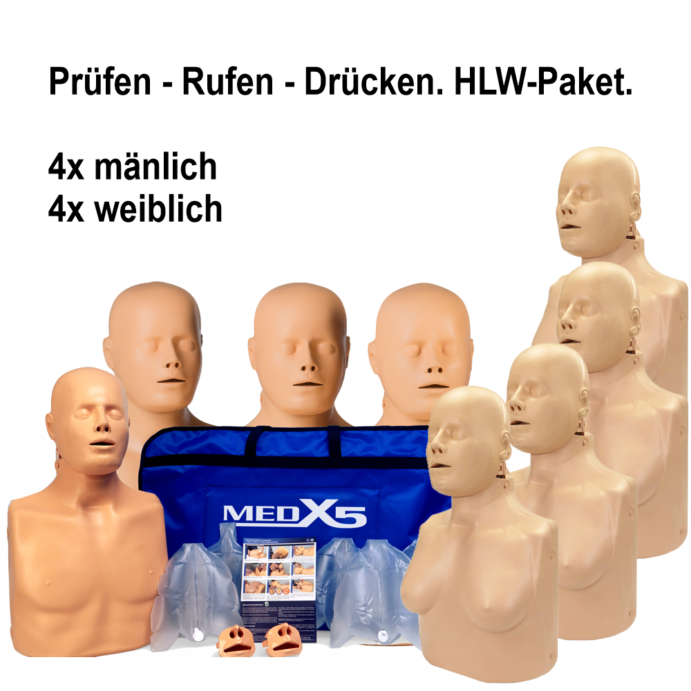 2-in-1 Übungspuppen im 8er Set, männlich/weiblich