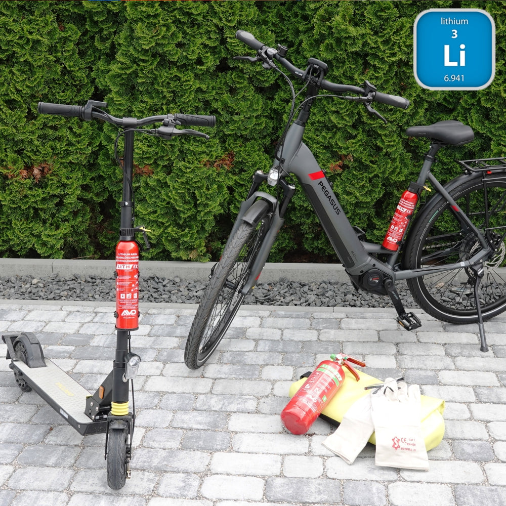 LithEX AVD Feuerlöscher 0,5L für Li-Ion-Akkubrände bis 50Wh