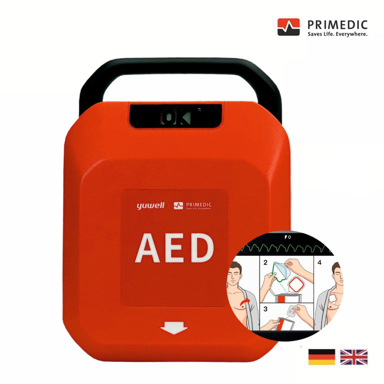 HeartSave YA mit LCD-Bildschirm und automatische Schockabgabe, DE/EN