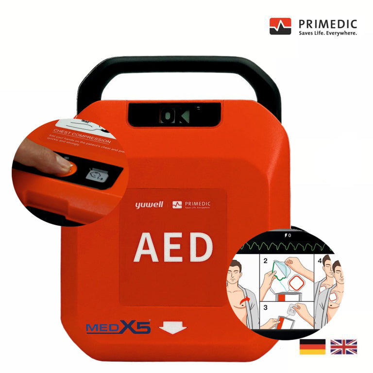 HeartSave Y mit LCD-Bildschirm und manuelle Schockauslösung, DE/EN