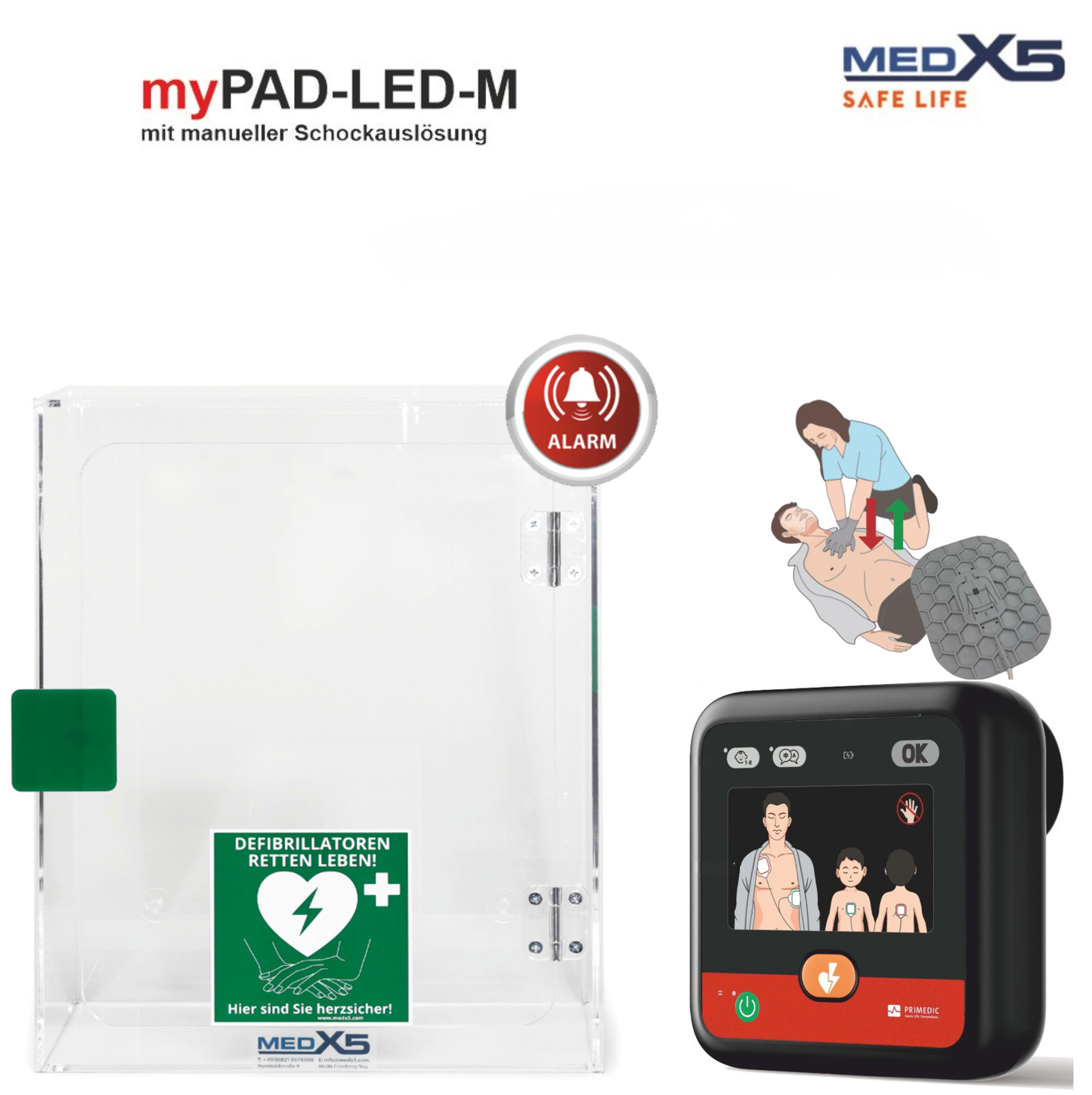 Metrax myPAD-M LED mit HLW-Feedback-Elektroden