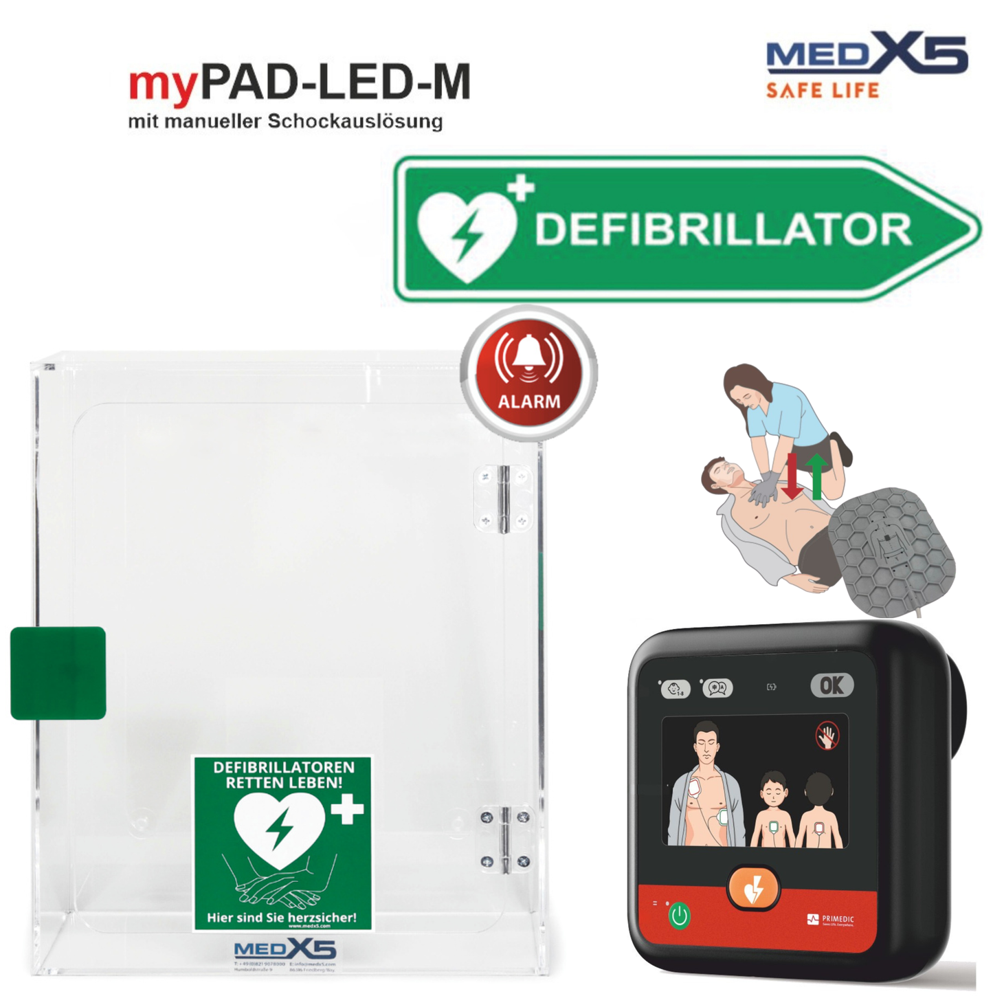 Metrax myPAD-M LED mit HLW-Feedback-Elektroden