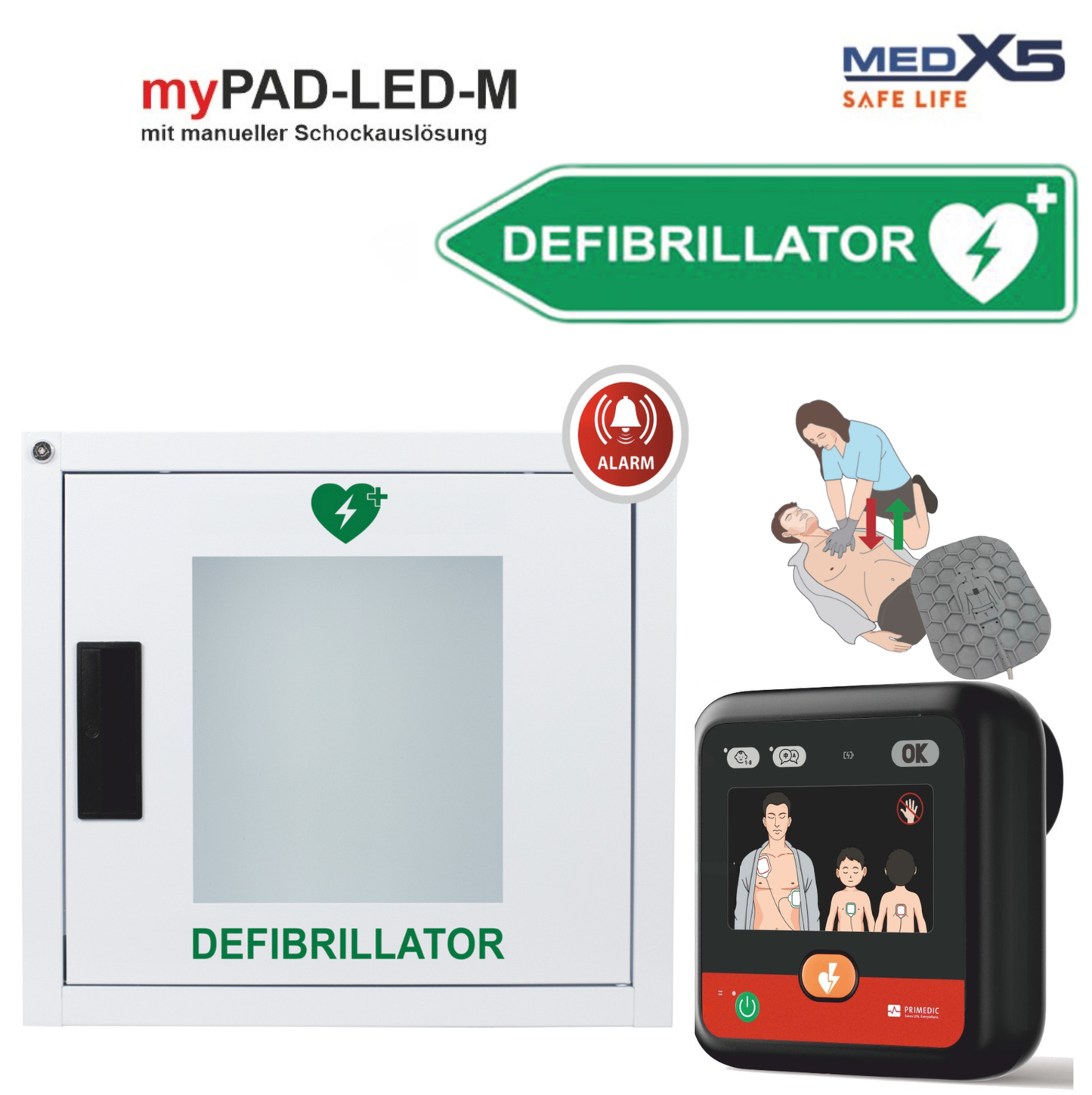 Metrax myPAD-M LED mit HLW-Feedback-Elektroden