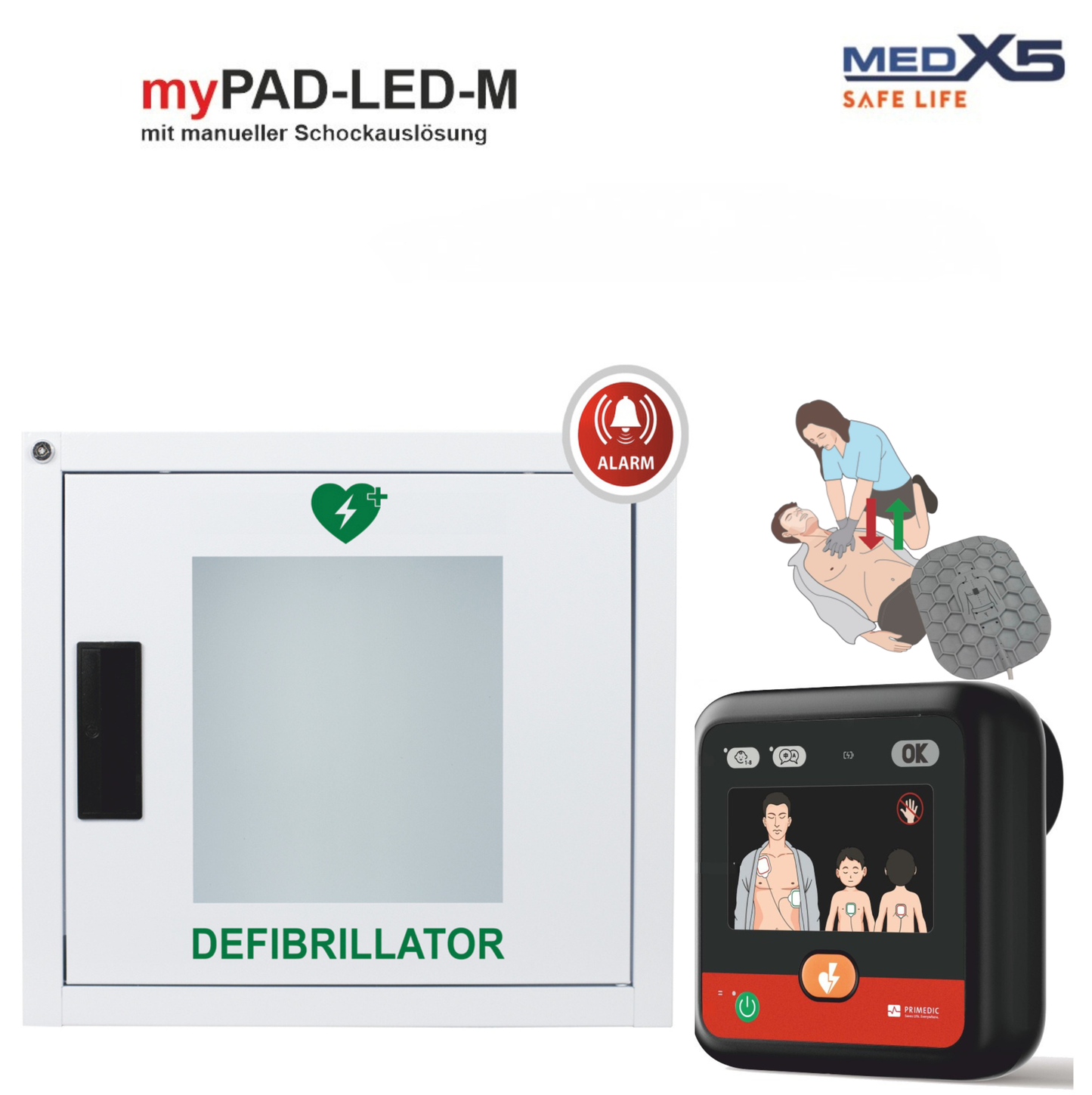 Metrax myPAD-M LED mit HLW-Feedback-Elektroden