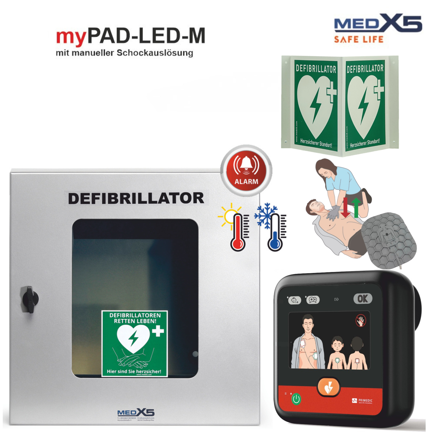Metrax myPAD-M LED mit HLW-Feedback-Elektroden