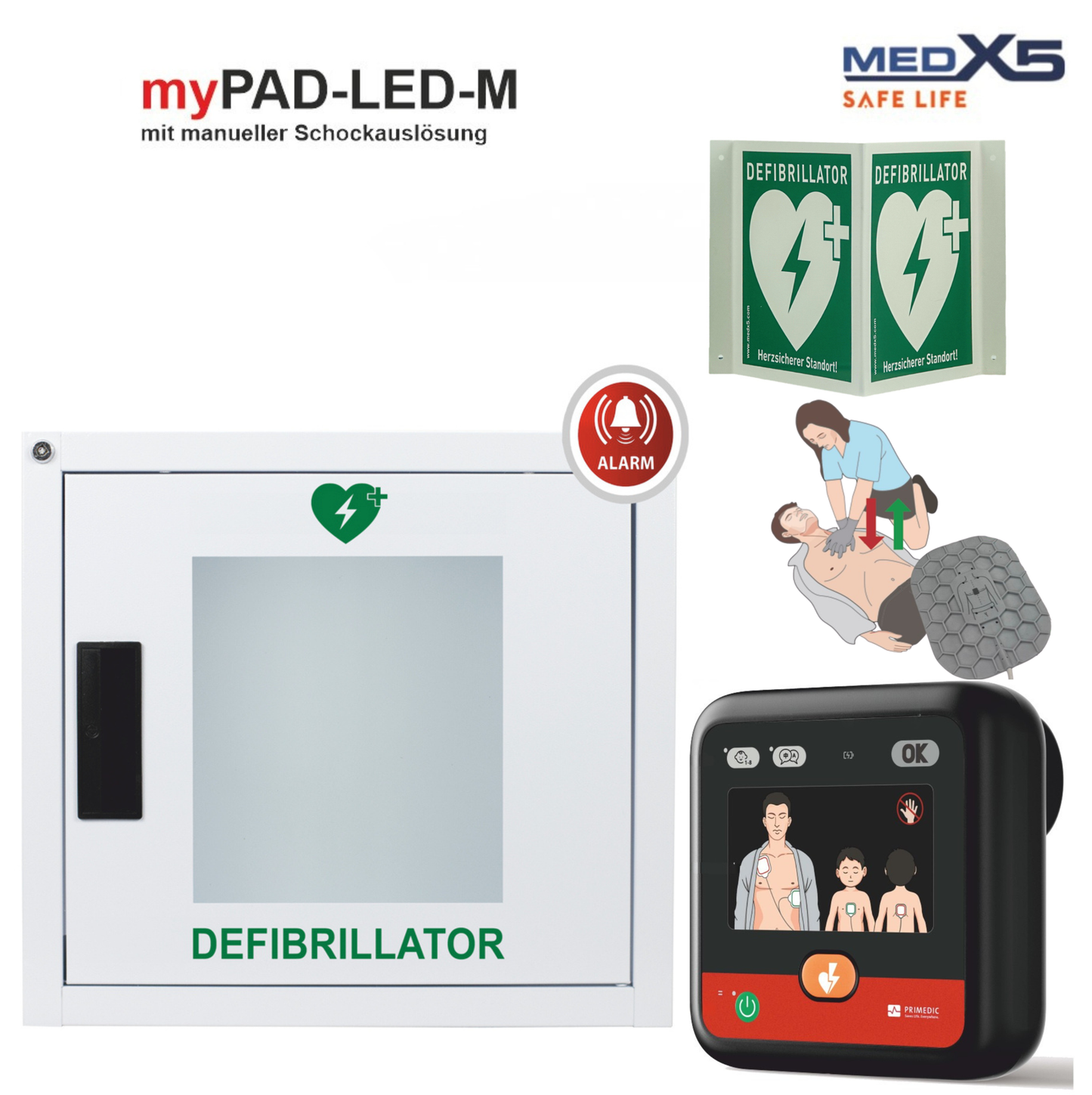 Metrax myPAD-M LED mit HLW-Feedback-Elektroden
