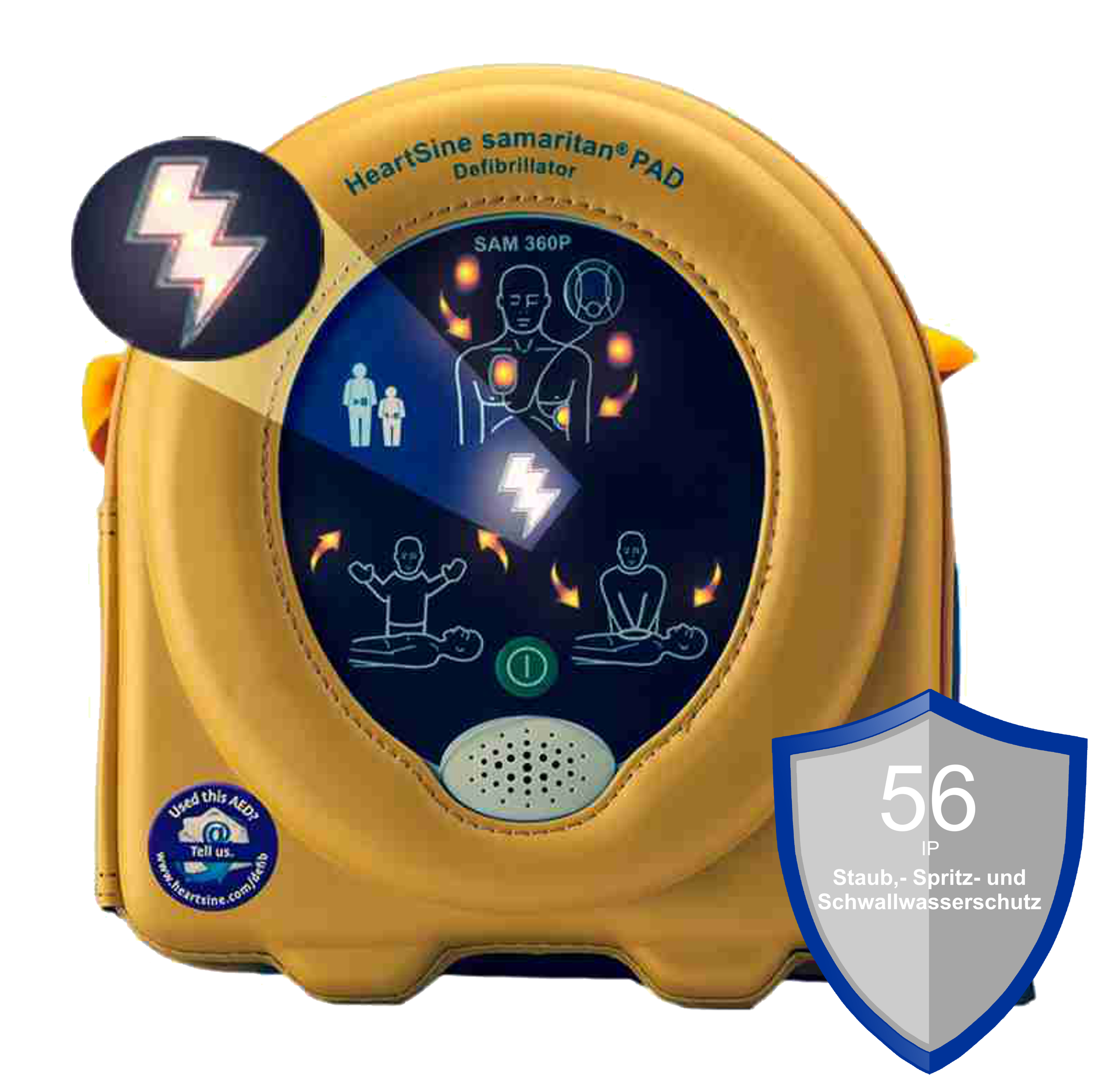 HeartSine SAM 360P Defibrillator/AED, mit Metronom & automatischer Schockauslösung