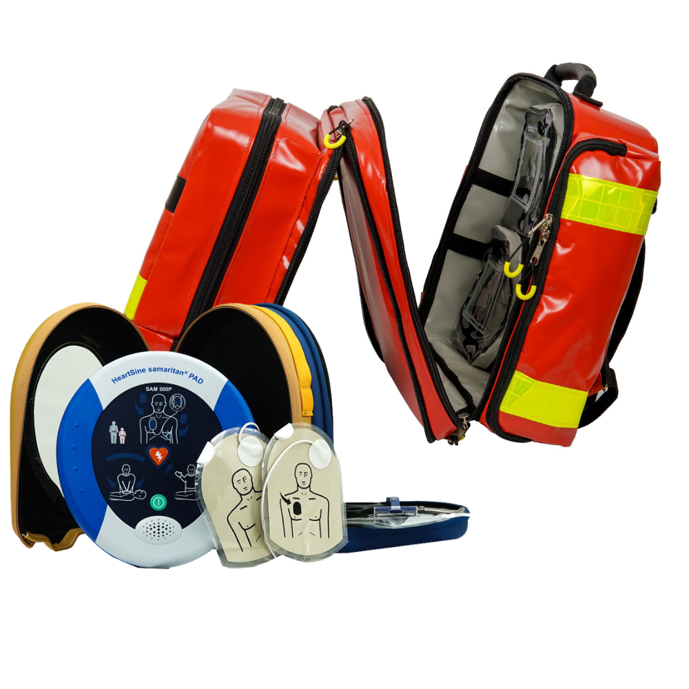 AED Traveller-Paket mit HeartSine SAM500P, Reanimations-Defibrillator, 8 Jahre Garantie