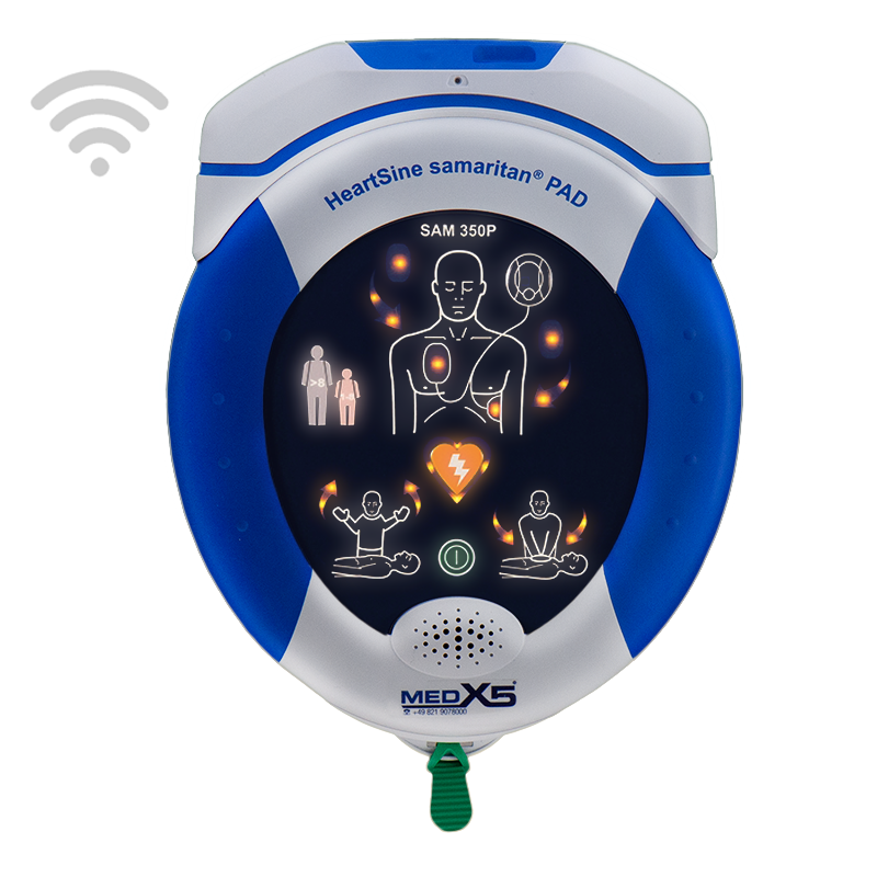 HeartSine samaritan® PAD 350P-GTW mit WLAN-/WiFi Fernüberwachung, mit manueller Schockauslösung