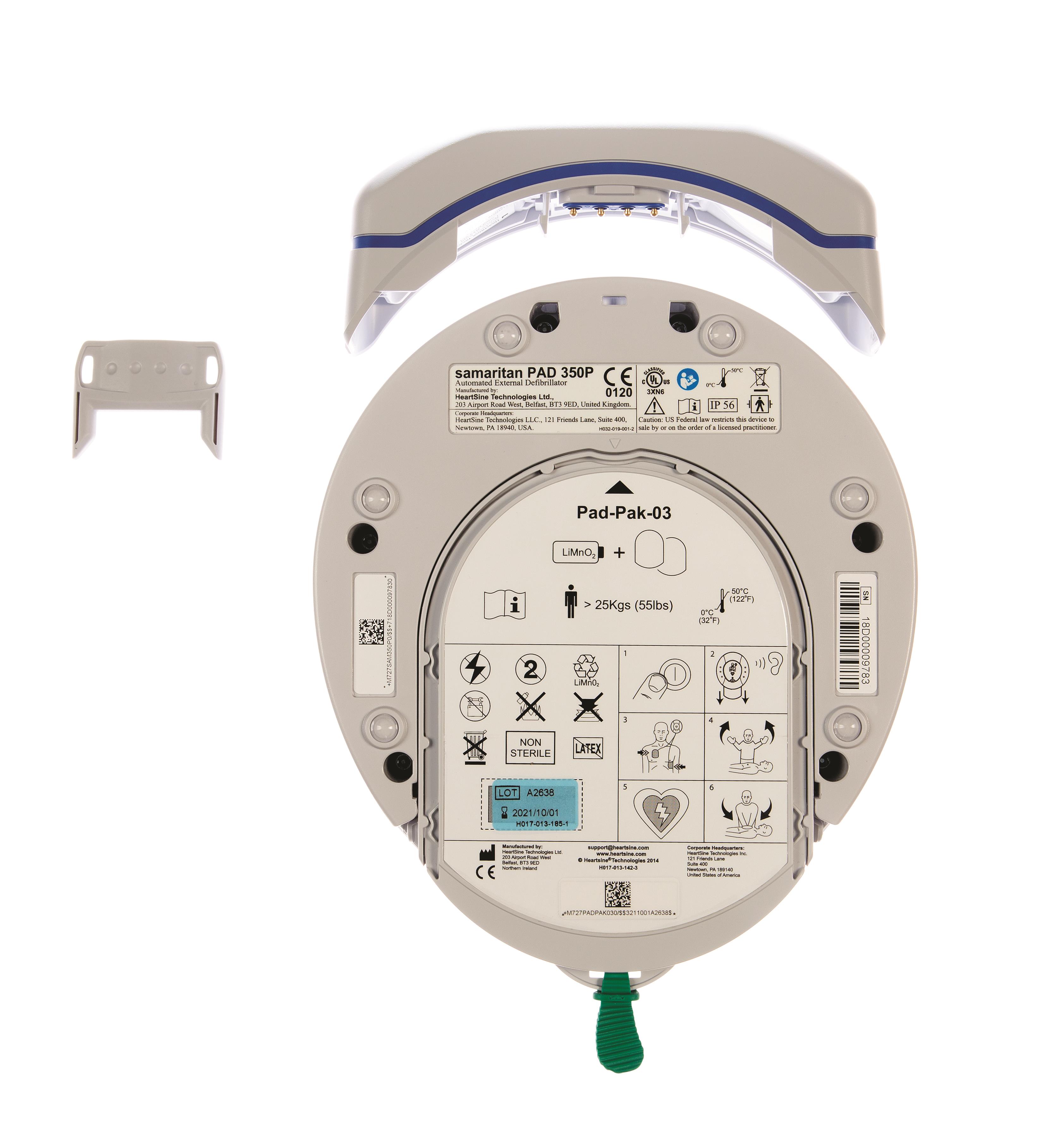 HeartSine samaritan® PAD 350P-GTW mit WLAN-/WiFi Fernüberwachung, mit manueller Schockauslösung