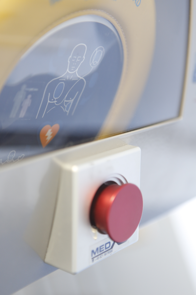 Defibrillator AED Außen-Wandkasten klimatisiert, mit Alarmen, beleuchtet, Universalgröße, L